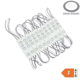 Vízálló 12V-os Optonica LED modul 3 lencsés SMD LED-del hideg fehér színben