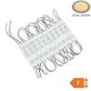 Vízálló 12V-os Optonica LED modul 3 lencsés SMD LED-del meleg fehér színben