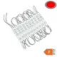 Vízálló 12V-os Optonica LED modul 3 lencsés SMD LED-del piros színben