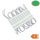 Vízálló 12V-os Optonica LED modul 3 lencsés SMD LED-del zöld színben