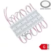 Vízálló 12V-os Optonica LED modul 3 lencsés SMD LED-del hideg fehér színben, 1,5 watt