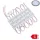 Vízálló 12V-os Optonica LED modul 3 lencsés SMD LED-del jégfehér színben 1,5W