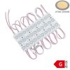 Vízálló 12V-os Optonica LED modul 3 lencsés SMD LED-del meleg fehér színben 1,5 watt