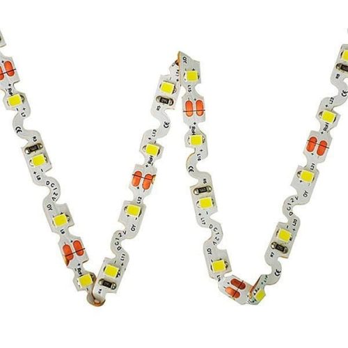 Hajlítható Zig-Zag LED szalag, 12V, 7,2W/m, 60 LED/m, 6000K, IP20