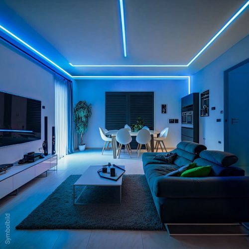 Hajlítható Zig-Zag LED szalag, 12V, 7,2W/m, 60 LED/m,Kék, IP20