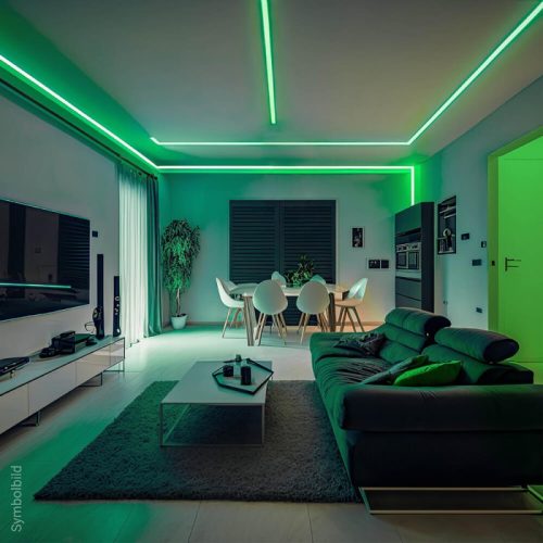 Hajlítható Zig-Zag LED szalag, 12V, 7,2W/m, 60 LED/m, Zöld, IP20