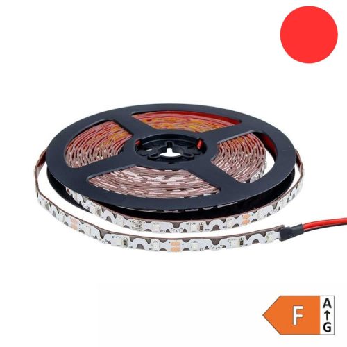Kültéri Hajlítható Zig-Zag LED szalag, 12V, 7,2W/m, 60 LED/m, Piros, IP65
