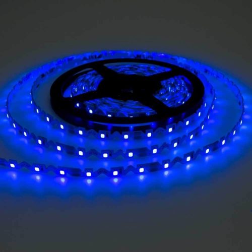 Kültéri Hajlítható Zig-Zag LED szalag, 12V, 7,2W/m, 60 LED/m, Kék, IP65
