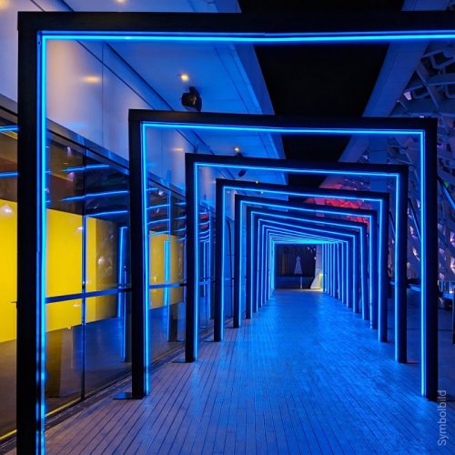 Kültéri Hajlítható Zig-Zag LED szalag, 12V, 7,2W/m, 60 LED/m, Kék, IP65