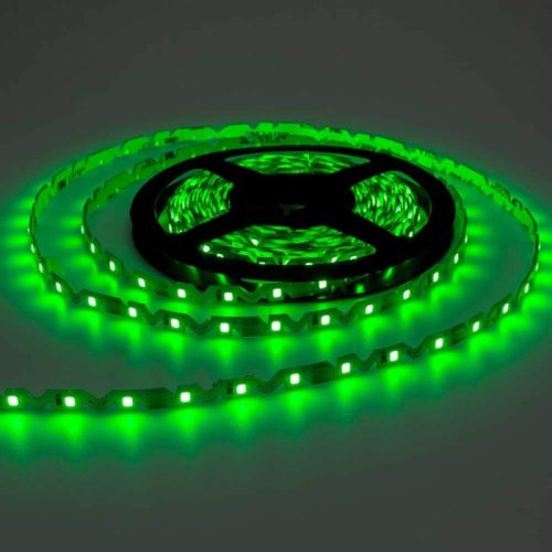 Kültéri Hajlítható Zig-Zag LED szalag, 12V, 7,2W/m, 60 LED/m, Zöld, IP65