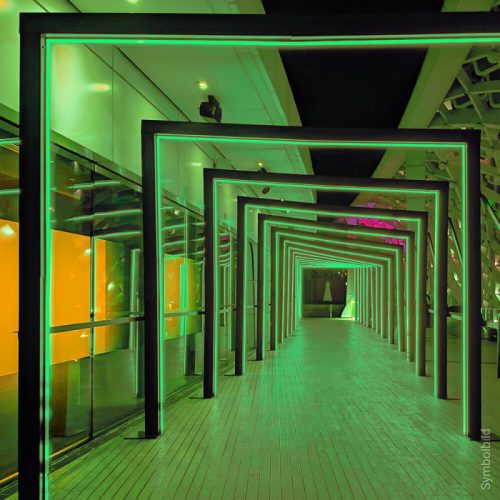 Kültéri Hajlítható Zig-Zag LED szalag, 12V, 7,2W/m, 60 LED/m, Zöld, IP65