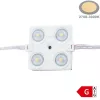 Extra erős, 2.4 Wattos vízálló Optonica 12V LED modul 4 lencsével meleg fehér színben