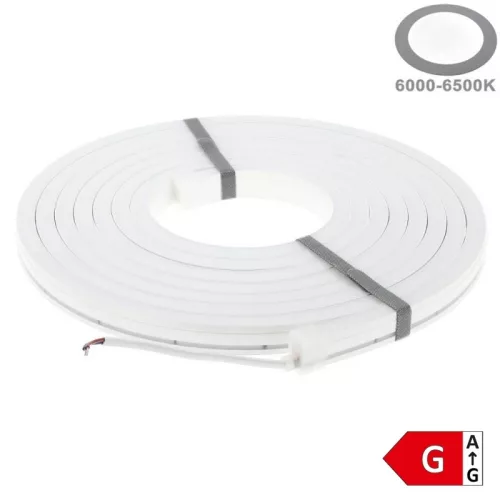 Flex Neon LED szalag 24V 10W/m 140LED/m 5 méter Hideg fehér