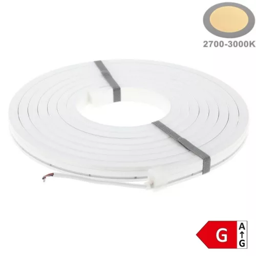 Flex Neon LED szalag 24V 10W/m 140LED/m 5 méter Meleg fehér