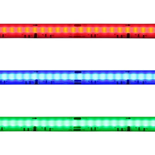 Optonica COB Magic RGB LED szalag, 5 méteres, 16W/m teljesítménnyel, címezhető (Magic) effektekkel és homogén fénnyel.