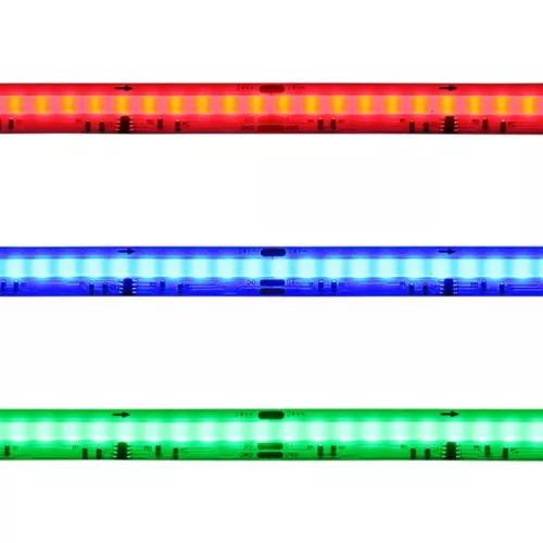 Optonica COB Magic RGB LED szalag, 5 méteres, 16W/m teljesítménnyel, címezhető (Magic) effektekkel és homogén fénnyel.