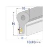 Neon Flex LED szalag 230V 8,5W/m Zöld