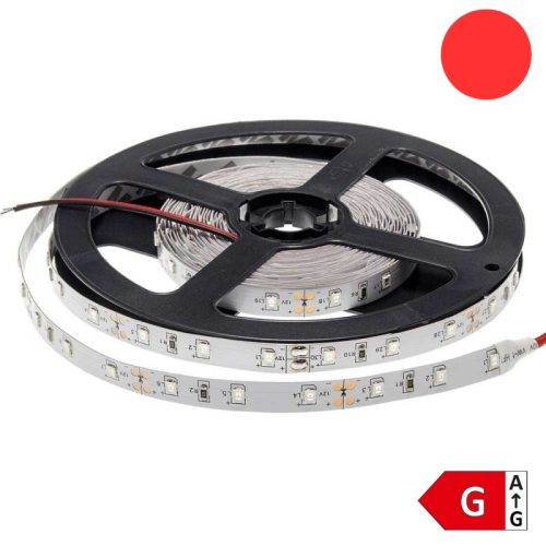 Optonica piros LED szalag 12V 60LED/m 4,8W/m beltéri