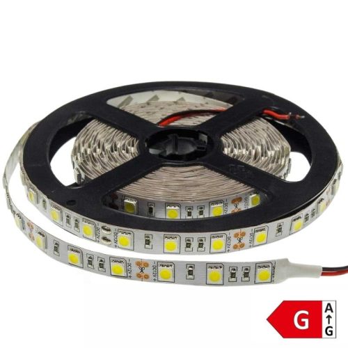 Optonica LED szalag beltéri 12V 60LED/m (5050) 14,4W/m 1000lm/m hideg fehér
