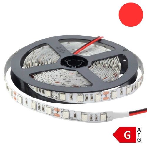 Optonica piros LED szalag 12V 60LED/m 14,4W/m 5050 beltéri