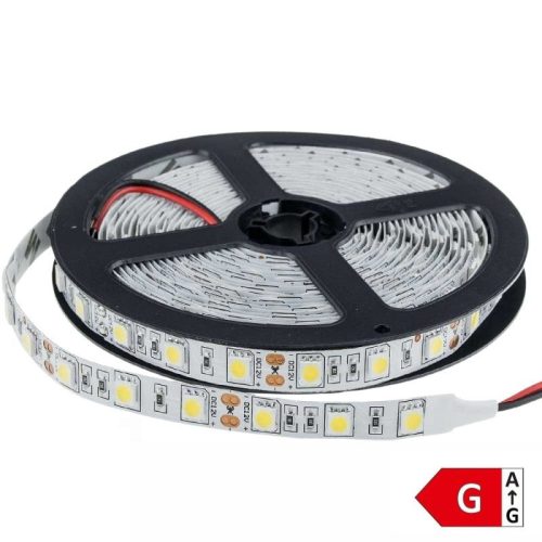 Optonica LED szalag beltéri 12V 60LED/m (5050) 14,4W/m 1000lm/m természetes fehér