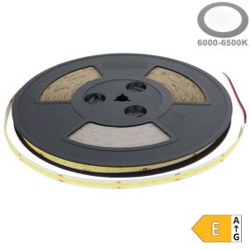 25 méteres tekercs 48V COB LED szalag, hideg fehér fénnyel