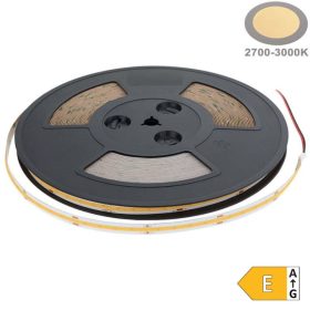 25 méteres tekercs 48V COB LED szalag, meleg fehér fénnyel