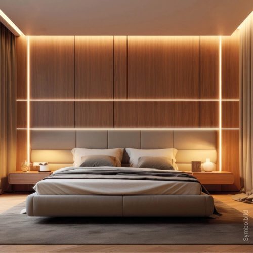 25 méteres tekercs 48V COB LED szalag, meleg fehér fénnyel