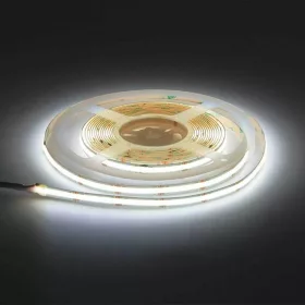 Pöttymentes, egybefüggő fényű 24V COB LED szalag hideg fehér 6000K fénnyel, 512led, kiváló CRI 91 színvisszaadással, 5 méteres tekercsben