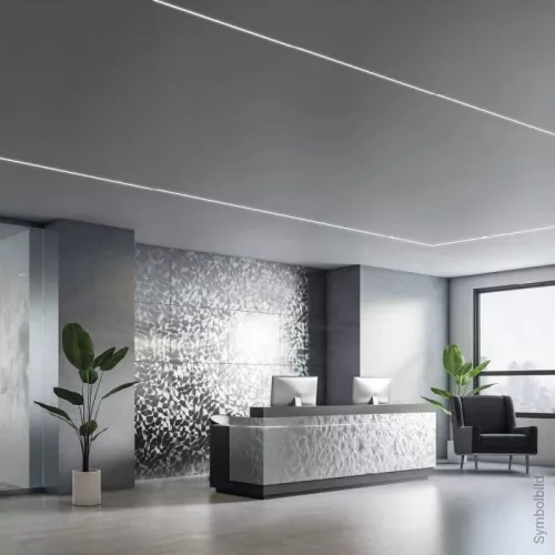 Pöttymentes, egybefüggő fényű 24V COB LED szalag hideg fehér 6000K fénnyel, 512led, kiváló CRI 91 színvisszaadással, 5 méteres tekercsben