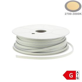   230V COB LED szalag, opál, 288 LED/m, 10W/m Meleg fehér 50m/tekercs