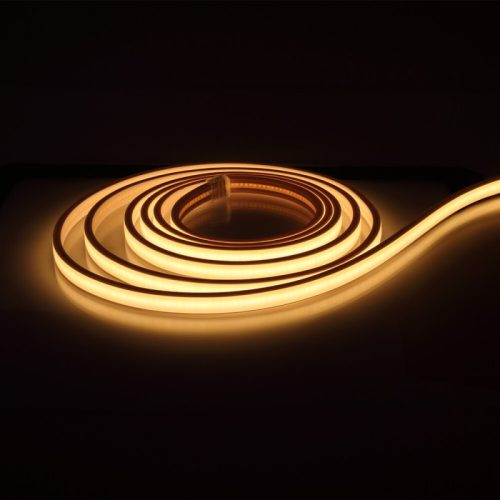 230V COB LED szalag, opál, 288 LED/m, 10W/m Meleg fehér 50m/tekercs