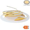 3mm széles, 24V-os, 7W/méter COB LED szalag 384 LED/m sűrűséggel, homogén, pontmentes meleg fehér fénnyel