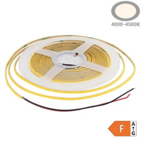 3mm széles, 24V-os, 7W/méter COB LED szalag 384 LED/m sűrűséggel, homogén, pontmentes természetes fehér fénnyel
