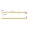3mm széles, 24V-os, 7W/méter COB LED szalag 384 LED/m sűrűséggel, homogén, pontmentes természetes fehér fénnyel