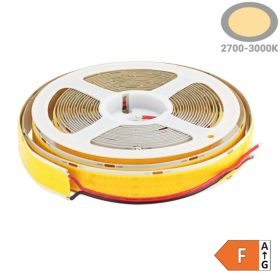 20mm széles, 24V-os, 28W/méter COB LED szalag 960 LED/m sűrűséggel, homogén, pontmentes fénnyel