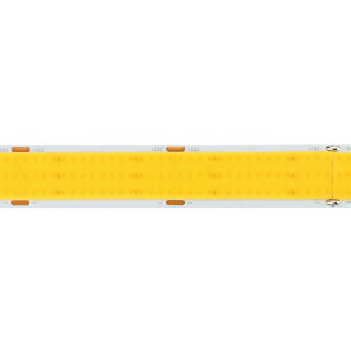 20mm széles, 24V-os, 28W/méter COB LED szalag 960 LED/m sűrűséggel, homogén, pontmentes fénnyel
