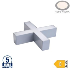   X csatlakozó lineáris lámpához, slim, 15W természetes fehér, szürke