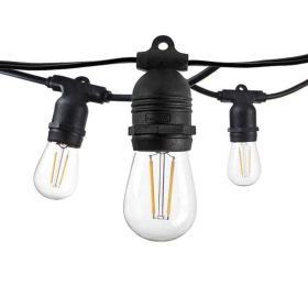   Kültéri fényfüzér 14m, E27, 15 db fix foglalat, sorolható