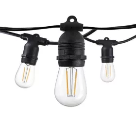  Kültéri fényfüzér 14m, E27, 15 db fix foglalat, sorolható