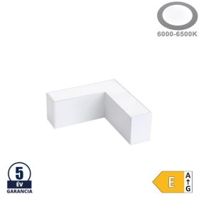   Sarok csatlakozó lineáris lámpához, slim, 10W hideg fehér, fehér