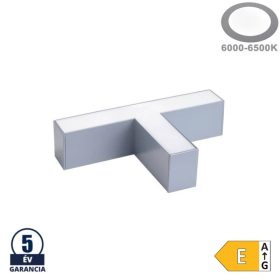   T csatlakozó lineáris lámpához, slim, 15W hideg fehér, szürke