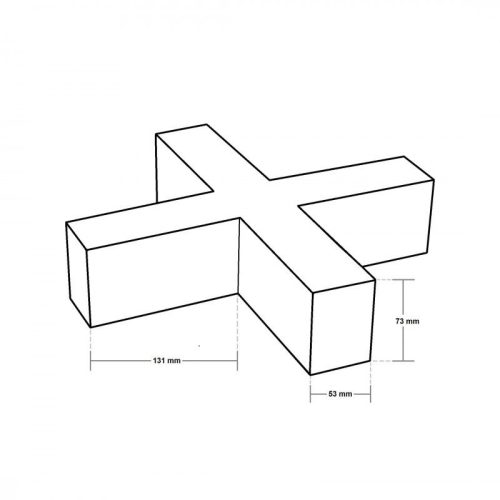X csatlakozó lineáris lámpához, slim, 15W hideg fehér, fehér
