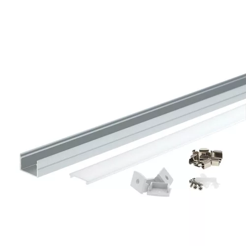 Magasított alumínium profil (19x13mm) opál burával 2m