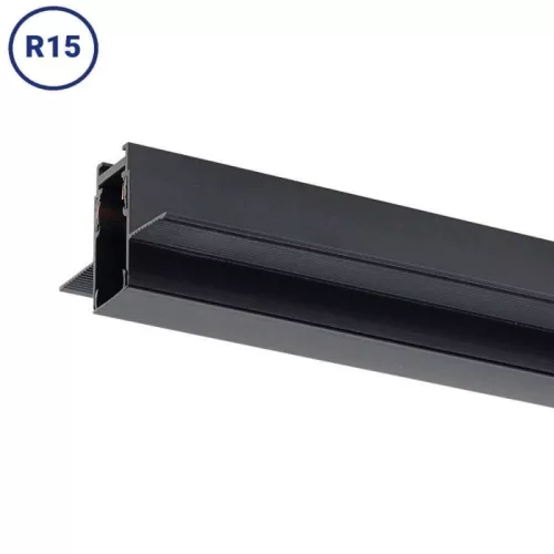 Beépíthető mágneses sín R15 48V 2 méter fekete V2