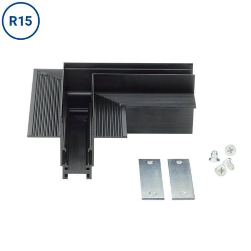 Beépíthető mágneses sín sarokelem V2 R15 48V