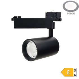   3 fázisú sínes spotlámpa 25W 2750lm 5000K 3 év garancia, fekete