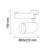 3 fázisú sínes spotlámpa 25W 2750lm 5000K 3 év garancia, fekete