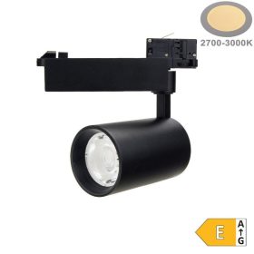   3 fázisú sínes spotlámpa 25W 2750lm 3000K 3 év garancia, fekete