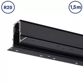Süllyeszthető mágneses sín R20 48V 1,5 méter fekete